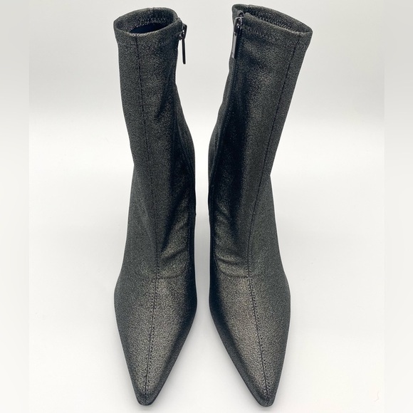 MARC FISHER Pewter Black Shimmer Glitter Kellen Heeled Bootie Size 10M NWOT - Picture 10 of 14